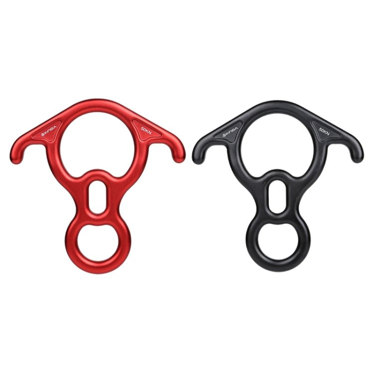 XINDA XD8602 Climbing Rescue Figure 8 Descender with Bent-ear Rappelling Gear Belay Device(Red) - Eurekaonline