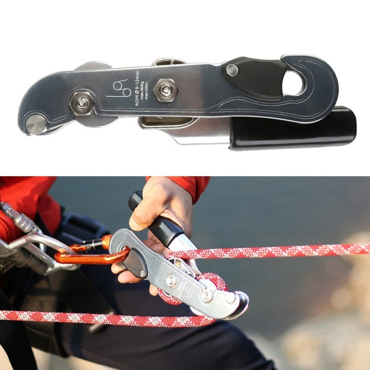 XINDA XD8604 Outdoor Hand Control Climbing Stop Descender Rappelling Descender(Silver) - Eurekaonline