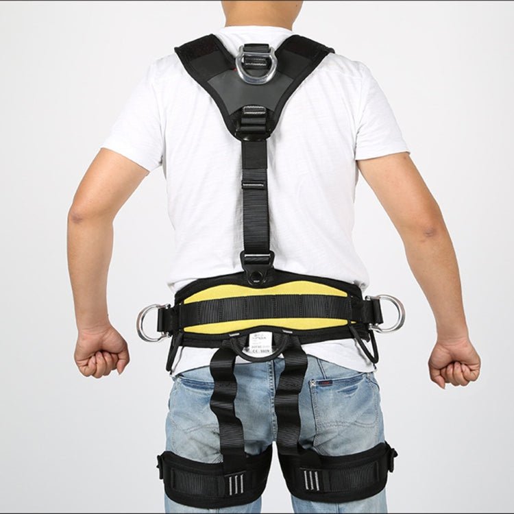 XINDA XDA9516 Outdoor Rock Climbing Polyester High-strength Wire Adjustable Downhill Whole Body Safety Belt - Eurekaonline