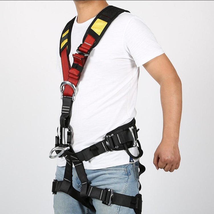 XINDA XDA9516 Outdoor Rock Climbing Polyester High-strength Wire Adjustable Downhill Whole Body Safety Belt - Eurekaonline