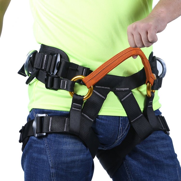 XINDA XDA9519 Outdoor Polyester High-strength Wire Downhill Seat Belt for Climbing Trees(Orange) - Eurekaonline