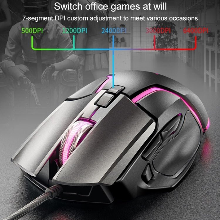 Y-FRUITFUL Y2 Detachable Macro Programming Mechanical Gaming Mouse - Eurekaonline