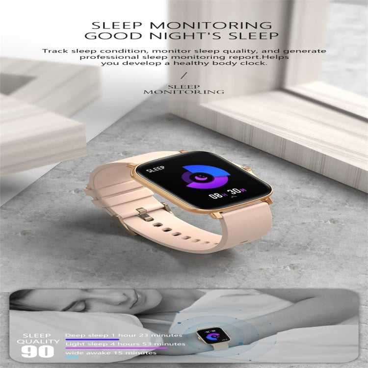 Y20 1.69 inch Color Screen Smart Watch IP67 Waterproof,Support Heart Rate Monitoring/Blood Pressure Monitoring/Blood Oxygen Monitoring/Sleep Monitoring(Gold) - Eurekaonline