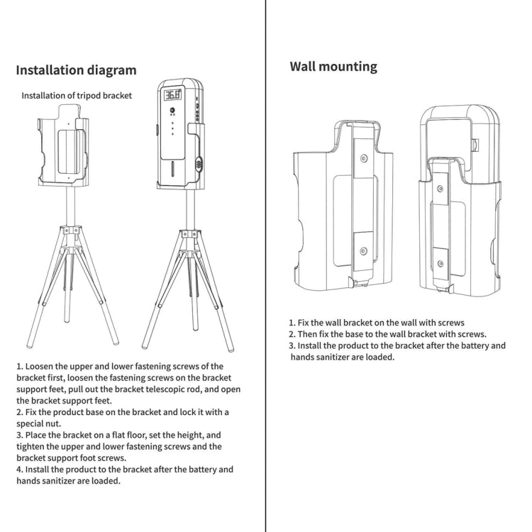 YAD-001 Infrared Thermometer + Automatic Infrared Sensor Sterilization Dispenser with Tripod Mount Holder - Eurekaonline