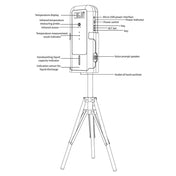 YAD-001 Infrared Thermometer + Automatic Infrared Sensor Sterilization Dispenser with Tripod Mount Holder - Eurekaonline