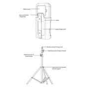 YAD-001 Infrared Thermometer + Automatic Infrared Sensor Sterilization Dispenser with Tripod Mount Holder - Eurekaonline