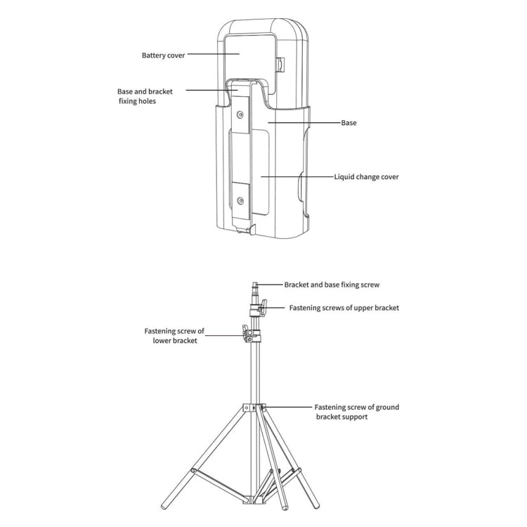 YAD-001 Infrared Thermometer + Automatic Infrared Sensor Sterilization Dispenser with Tripod Mount Holder - Eurekaonline