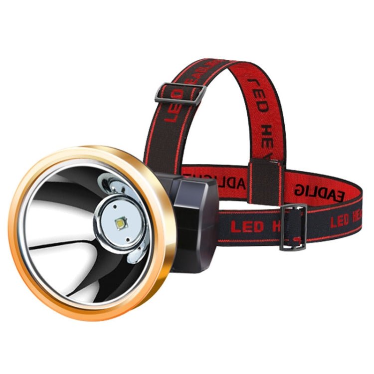 YAGE U110 LED Glare Rechargeable Headlight Outdoor Night Fishing Head-Mounted Flashlight, CN Plug(Black Golden) - Eurekaonline