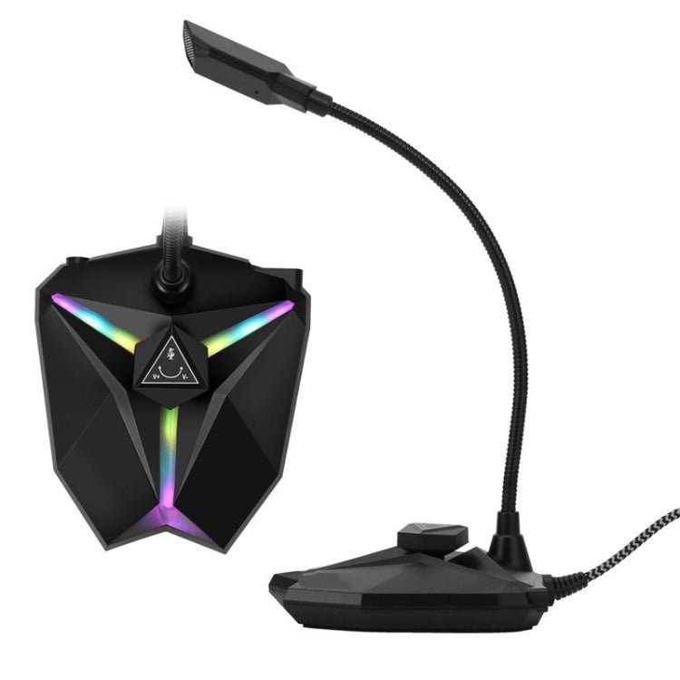 Yanmai G35 Adjustable Angle Omnidirectional Capacitive Gaming Microphone with RGB Colorful Lighting & Pluggable USB Cable, Cable Length: 1.35m - Eurekaonline