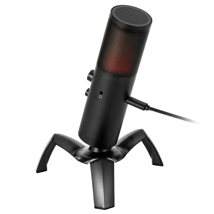 Yanmai Q18 USB Professional Computer Microphone Anchor Recording Karaoke Condenser Microphone (Black) - Eurekaonline