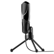 Yanmai Q3 USB 2.0 Game Studio Condenser Sound Recording Microphone with Holder, Compatible with PC and Mac for Live Broadcast Show, KTV, etc.(Black) - Eurekaonline