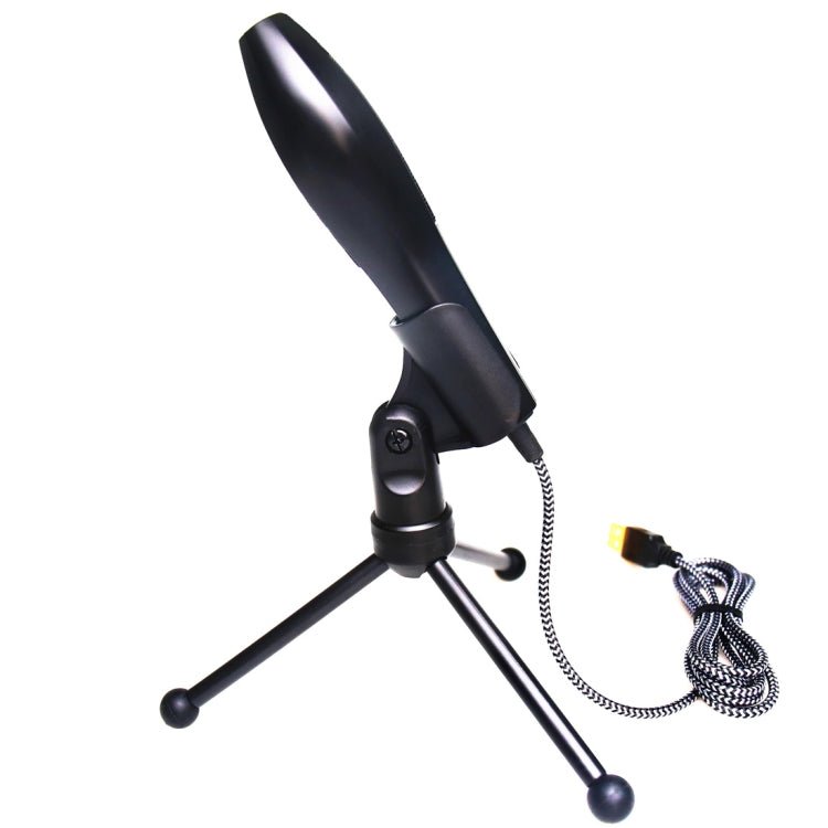 Yanmai Q5 USB 2.0 Game Studio Condenser Sound Recording Microphone with Holder, Compatible with PC and Mac for Live Broadcast Show, KTV, etc.(Black) - Eurekaonline