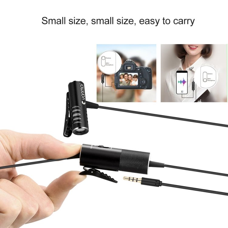 Yanmai R933S Professional Clip-On 3.5mm Plug Lavalier Omni-directional Broadcast Condenser Microphone, For Live Broadcast, Show, KTV, etc - Eurekaonline