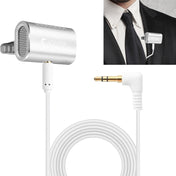 Yanmai R977 Recording Clip-on Lapel Mic Lavalier Omni-directional Double Condenser Microphone, Compatible with PC/iPad/Android and others, for Live Broadcast, Show, KTV, etc (Silver) - Eurekaonline