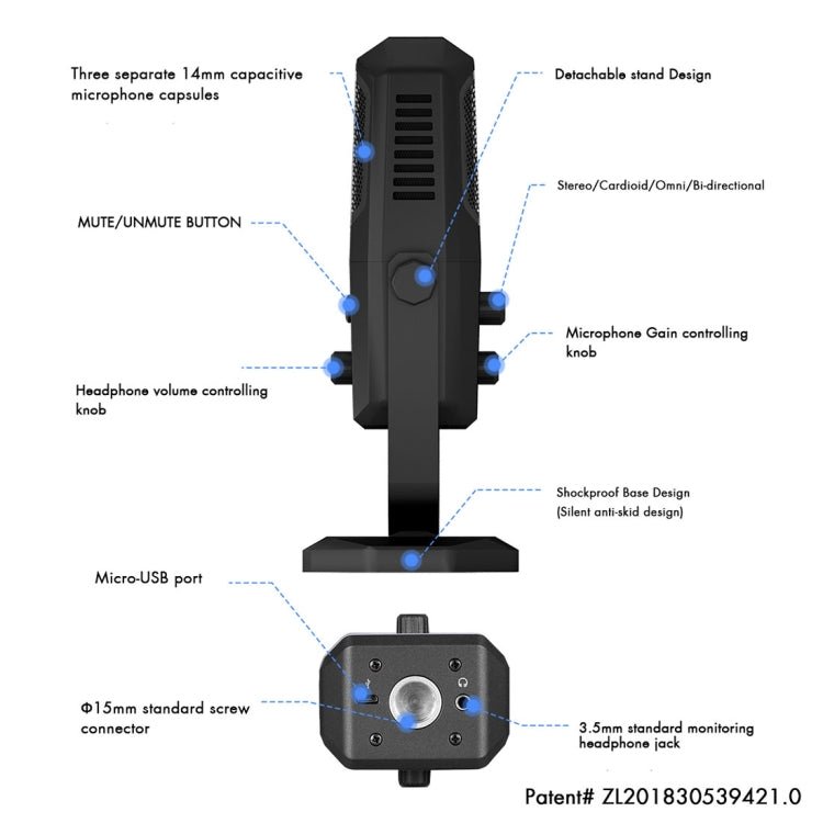 Yanmai SF-900 Multi-function Four Directivity Studio Recording