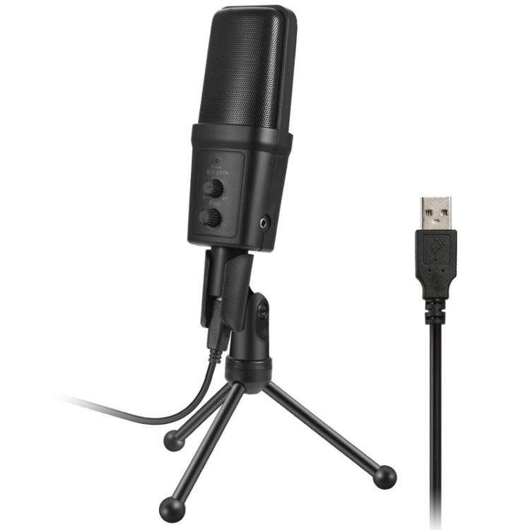 Yanmai SF-970 Professional Condenser Sound Recording Microphone with Tripod Holder & USB Cable , Cable Length: 1.8m(Black) - Eurekaonline