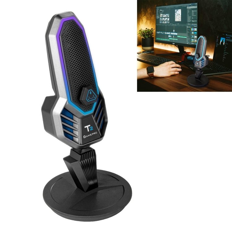 Yanmai T2 USB Gaming Condenser Microphone with RGB Lighting - Eurekaonline