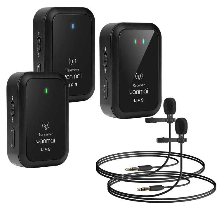 Yanmai UF9 Broadcast Wireless Lavalier Microphone Mini Clip-on Mic - Eurekaonline