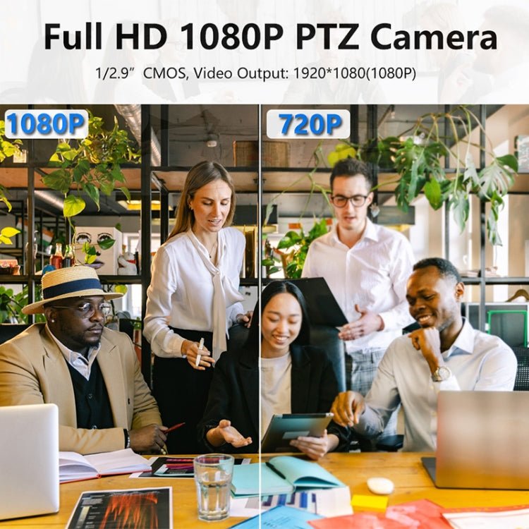 YANS YS-H23U USB HD 1080P 3X Zoom Wide-Angle Video Conference Camera with Remote Control, US Plug (Grey) - Eurekaonline
