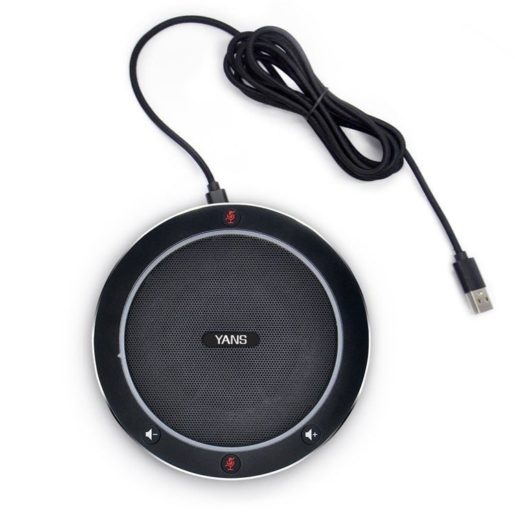 YANS YS-M61 USB Mini Port Video Conference Omnidirectional Microphone (Black) - Eurekaonline