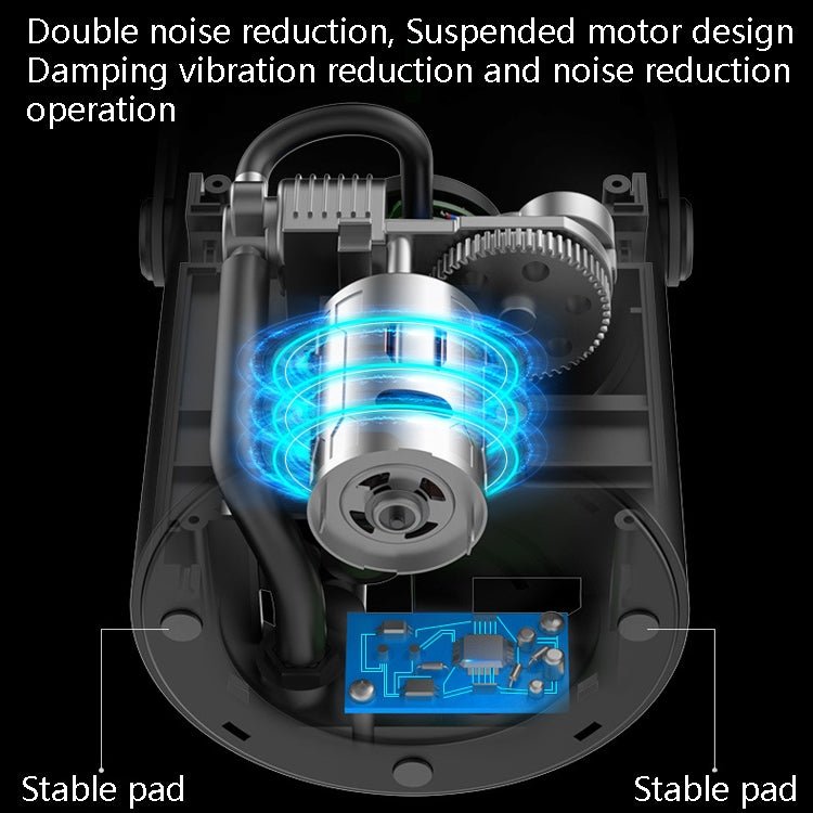 YANTU A05 Car Electric Mini Portable Tire Air Pump, Style: Wired Digital Display Black - Eurekaonline