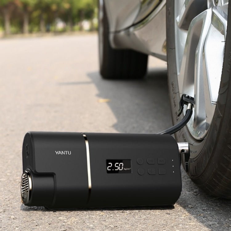 YANTU A31 Car Smart Digital Display Air Pump Electric Portable Tire Pump, Specification： Wireless Version Black - Eurekaonline