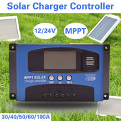 YCX-003 30-100A Solar Charging Controller with LED Screen & Dual USB Port Smart MPPT Charger, Model: 12/24/36/48/60V Wifi 100A - Eurekaonline