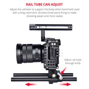 YELANGU CA7 YLG0908A-A Handle Video Camera Cage Stabilizer for Sony A7K & A7X & A73 & A7S & A7R & A7RII & A7SII(Black) - Eurekaonline