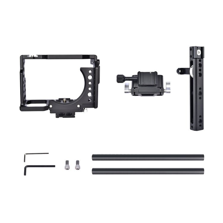 YELANGU CA7 YLG0908A-A Handle Video Camera Cage Stabilizer for Sony A7K & A7X & A73 & A7S & A7R & A7RII & A7SII(Black) - Eurekaonline