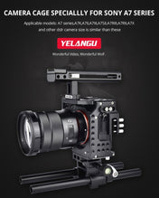 YELANGU CA7 YLG0908A-A Handle Video Camera Cage Stabilizer for Sony A7K & A7X & A73 & A7S & A7R & A7RII & A7SII(Black) - Eurekaonline