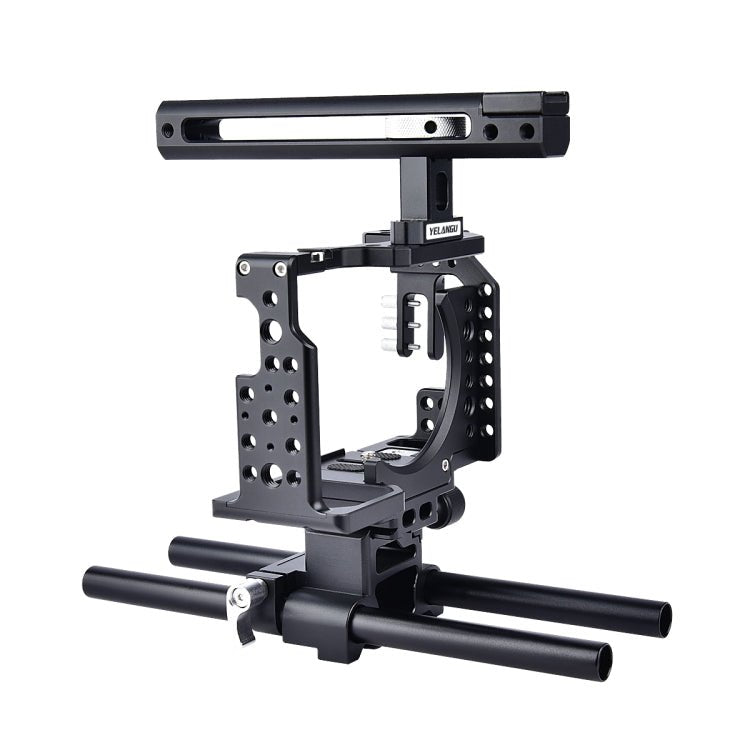 YELANGU CA7 YLG0908A-A Handle Video Camera Cage Stabilizer for Sony A7K & A7X & A73 & A7S & A7R & A7RII & A7SII(Black) - Eurekaonline