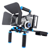 YELANGU D222 Dual Handles Camera Shoulder Mount + Camera Cage Stabilizer Kit with Matte Box + Follow Focus for DSLR Camera / Video Camera - Eurekaonline