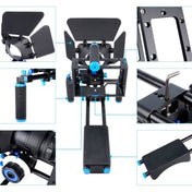 YELANGU D222 Dual Handles Camera Shoulder Mount + Camera Cage Stabilizer Kit with Matte Box + Follow Focus for DSLR Camera / Video Camera - Eurekaonline