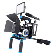 YELANGU D222 Dual Handles Camera Shoulder Mount + Camera Cage Stabilizer Kit with Matte Box + Follow Focus for DSLR Camera / Video Camera - Eurekaonline