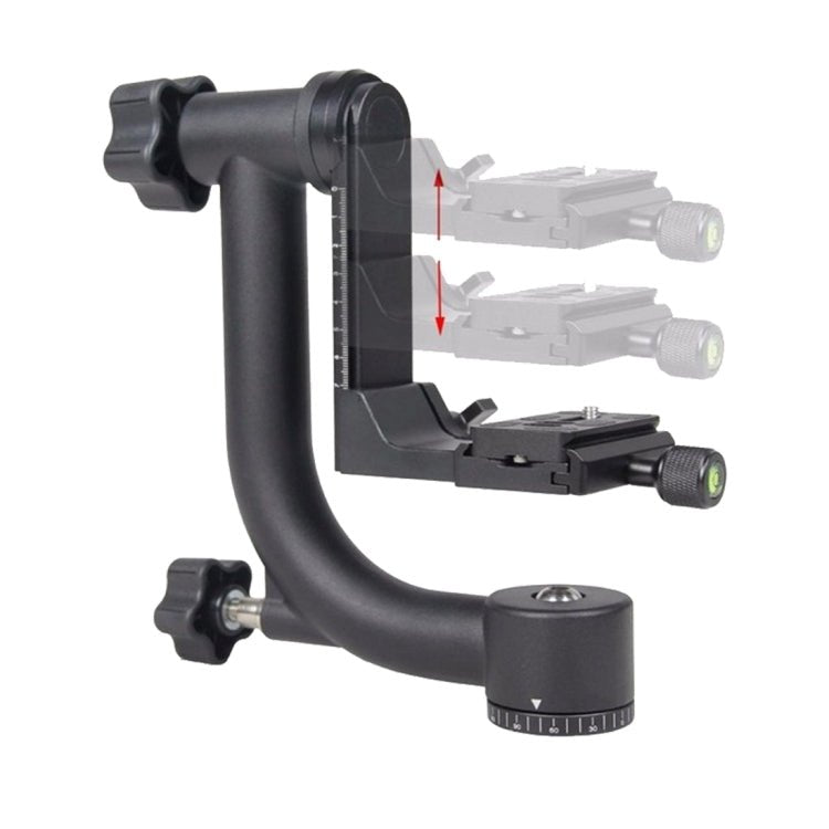 YELANGU Horizontal 360 Degree Gimbal Tripod Head for Home DV and SLR Cameras(Black) - Eurekaonline