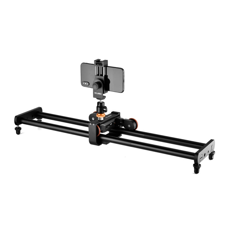 YELANGU L60E 60cm Slide Rail Track + L4 3-Wheel Video Dolly with Phone Clamp & Ballhead - Eurekaonline