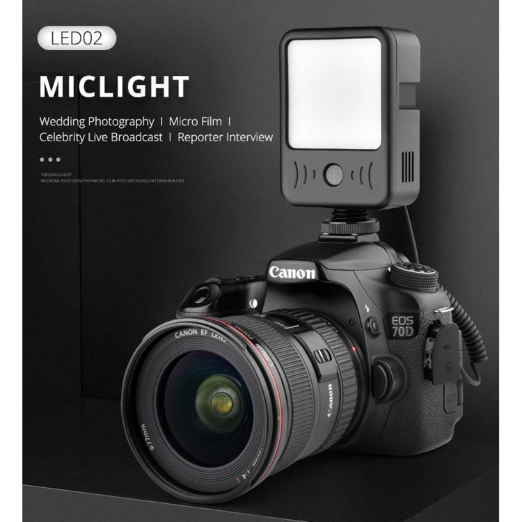 YELANGU LED02 Live Broadcast Micro Film Reporter Interview Recording Microphone Light - Eurekaonline