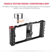 YELANGU PC02A Vlogging Live Broadcast Plastic Cage Video Rig Filmmaking Stabilizer Bracket for iPhone, Galaxy, Huawei, Xiaomi, HTC, LG, Google, and Other Smartphones(Black) - Eurekaonline