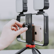 YELANGU PC203 YLG1801C Vlogging Live Broadcast LED Selfie Light Smartphone Video Rig Handle Stabilizer Plastic Bracket Tripod Kits - Eurekaonline