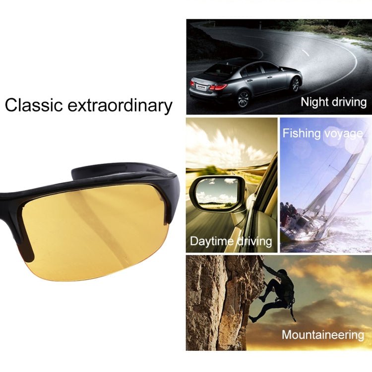 Yellow Lens Anti Glare Night Vision Glasses Safety Driver Sunglasses for Men / Women - Eurekaonline