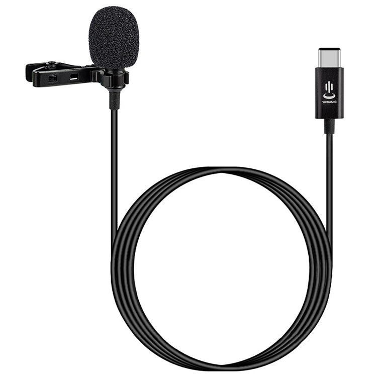  Type-C Intelligent Noise Reduction Condenser Lavalier Microphone, Cable Length: 1.5m - Eurekaonline