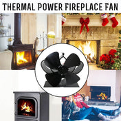 YL201 4-Blade High Temperature Metal Heat Powered Fireplace Stove Fan (Bronze) - Eurekaonline