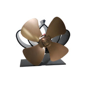 YL201 4-Blade High Temperature Metal Heat Powered Fireplace Stove Fan (Bronze) - Eurekaonline