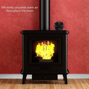 YL201 4-Blade High Temperature Metal Heat Powered Fireplace Stove Fan (Silver) - Eurekaonline