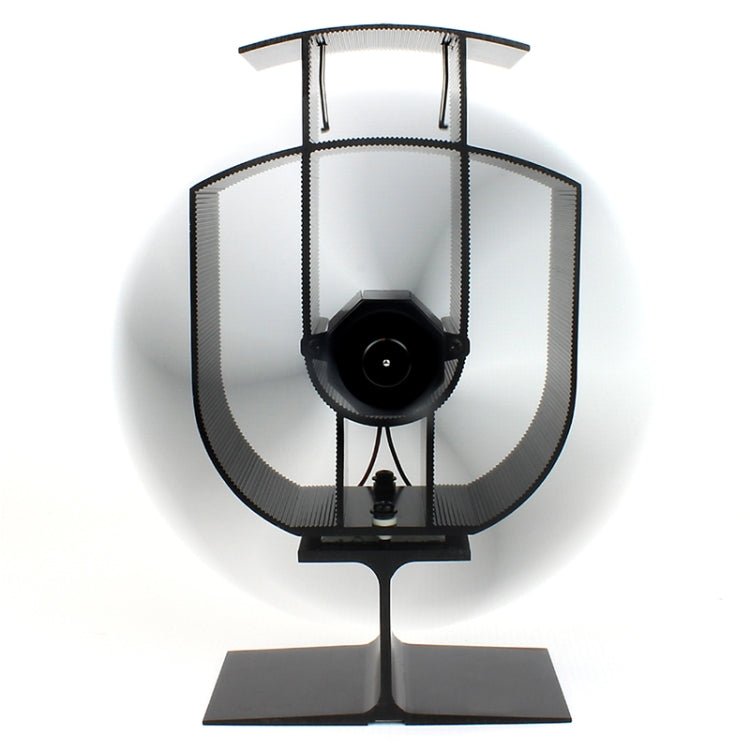 YL401 3-Blade High Temperature Metal Heat Powered Fireplace Stove Fan (Black) - Eurekaonline