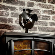 YL401 3-Blade High Temperature Metal Heat Powered Fireplace Stove Fan (Silver) - Eurekaonline