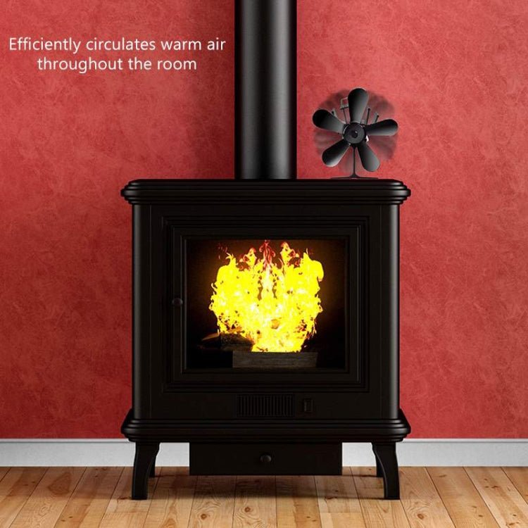 YL602 5-Blade High Temperature Metal Heat Powered Fireplace Stove Fan (Silver) - Eurekaonline