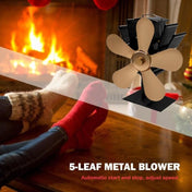 YL602 5-Blade High Temperature Metal Heat Powered Fireplace Stove Fan (Silver) - Eurekaonline