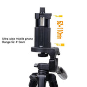 YUNTENG VCT-5208RM Aluminum Magnesium Alloy Leg Tripod Mount with Bluetooth Remote Control & Tripod Head & Phone Clamp for SLR Camera & Smartphones, Height: 125cm - Eurekaonline