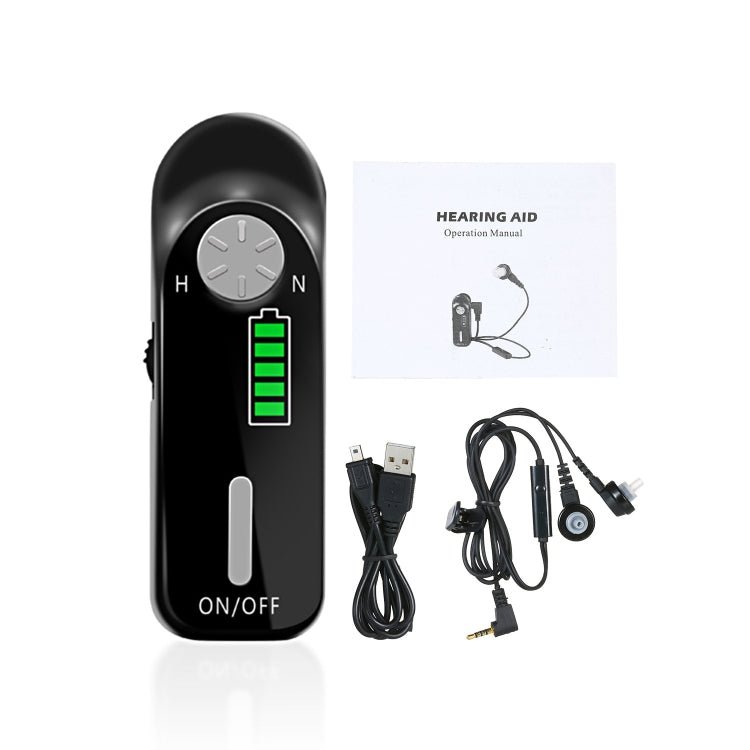Z-C06 USB Rechargeable Digital Hearing Aid Sound Amplifier for Elder Seniors(Black) - Eurekaonline